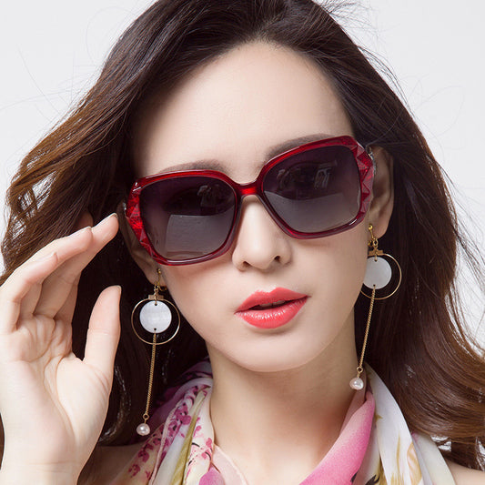 2026 new women's sunglasses trendy fashion large frame sunscreen sunglasses vacation retro sunglasses
