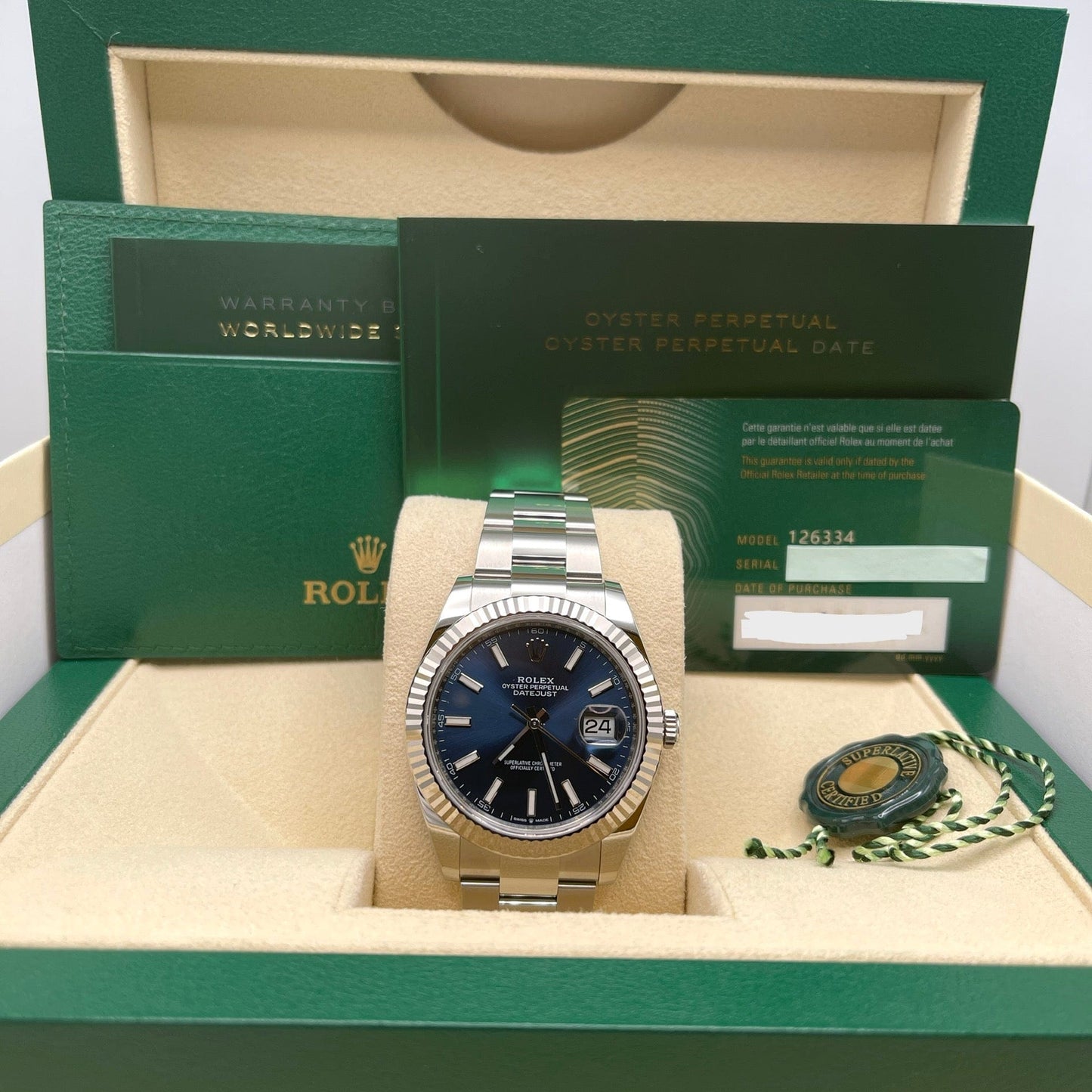 2025 Watch Datejust 126334 Stainless Steel Blue Dial Oyster (2021)