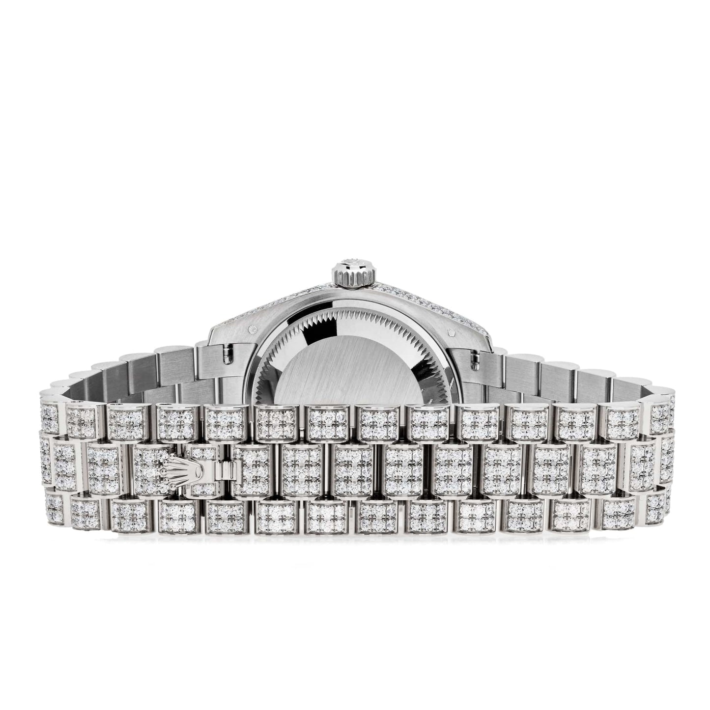 2025 Watch Datejust 279459RBR 'Ladies' White Gold Pave Set Diamonds