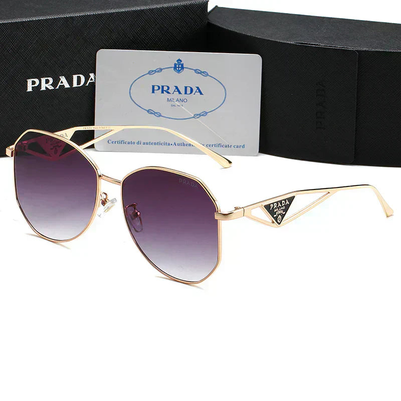2025 Unisex Triangle Logo Metal Sunglasses