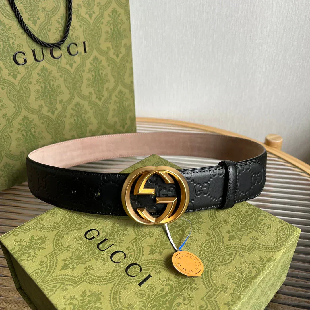 2025 belt Calfskin embossed belt width 38mm