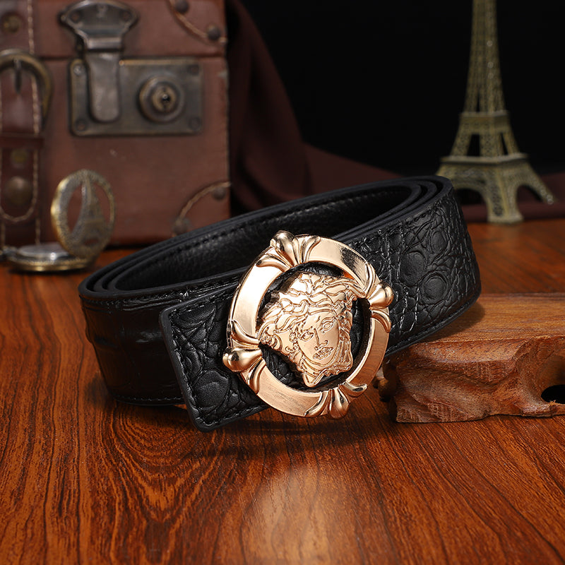 2025 Medusa Biggie Leather Fashion Belt