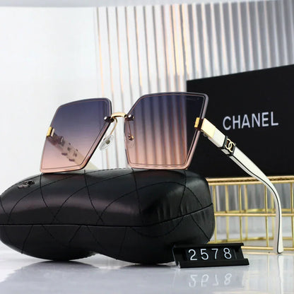 2025 Sunglasses  Square frameless fashion sunglasses