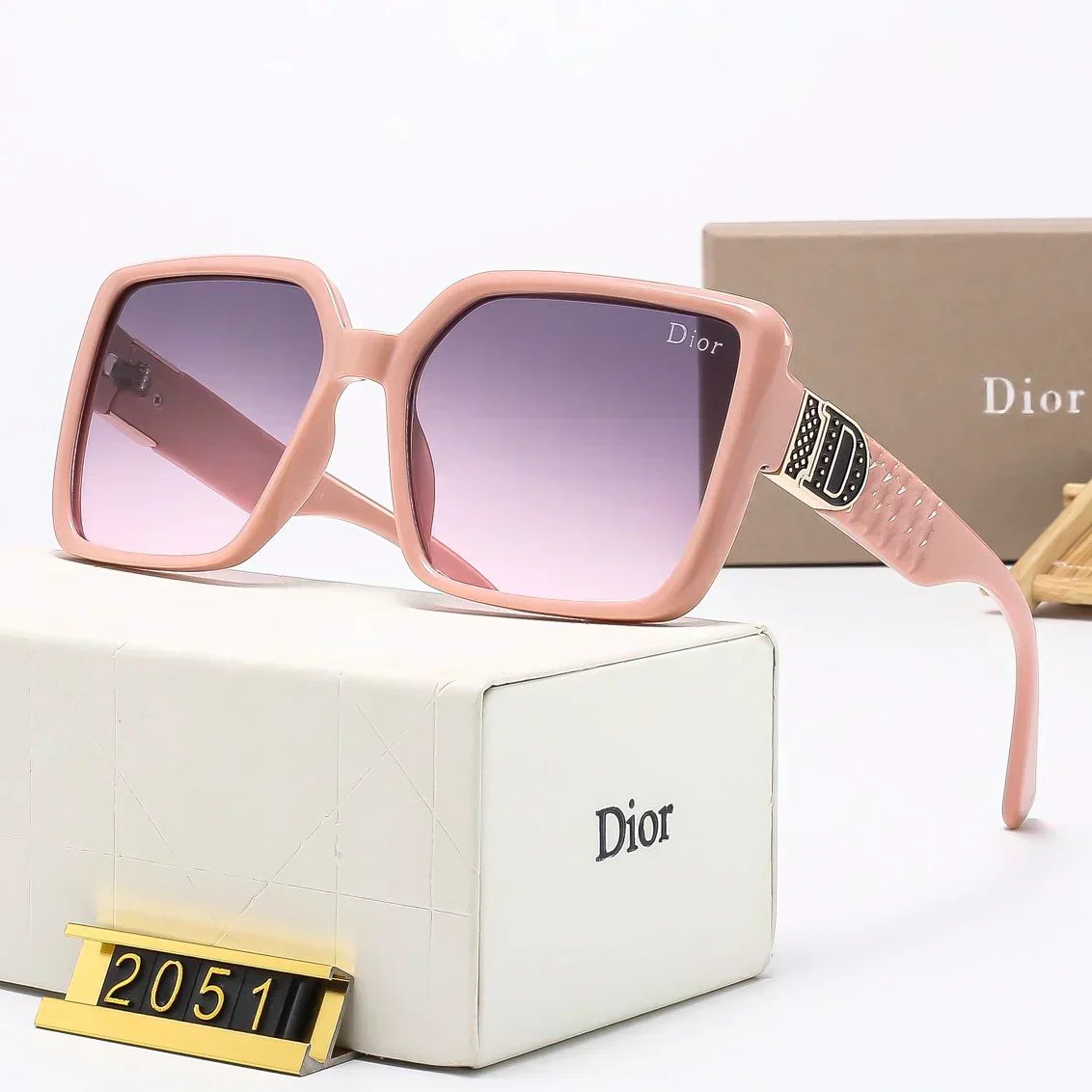 2025 Trendy square frame sun protection sunglasses