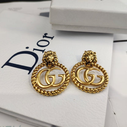 2025 Vintage Lion Stud Earrings
