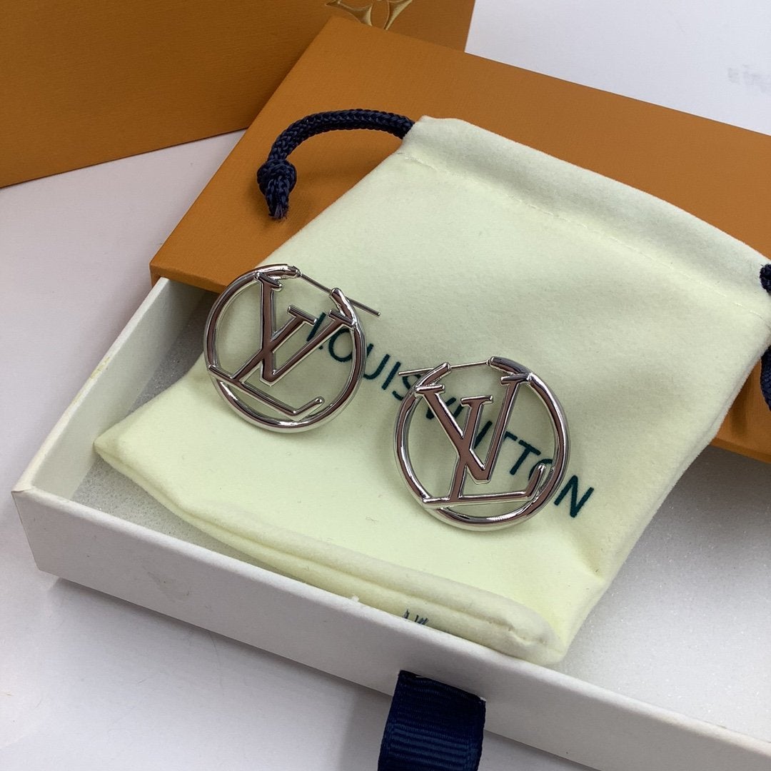 2025 Fashion Hollow Letter Pendant Earrings