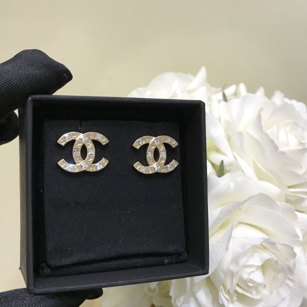 2025 Letter Swarovski Crystal Earrings