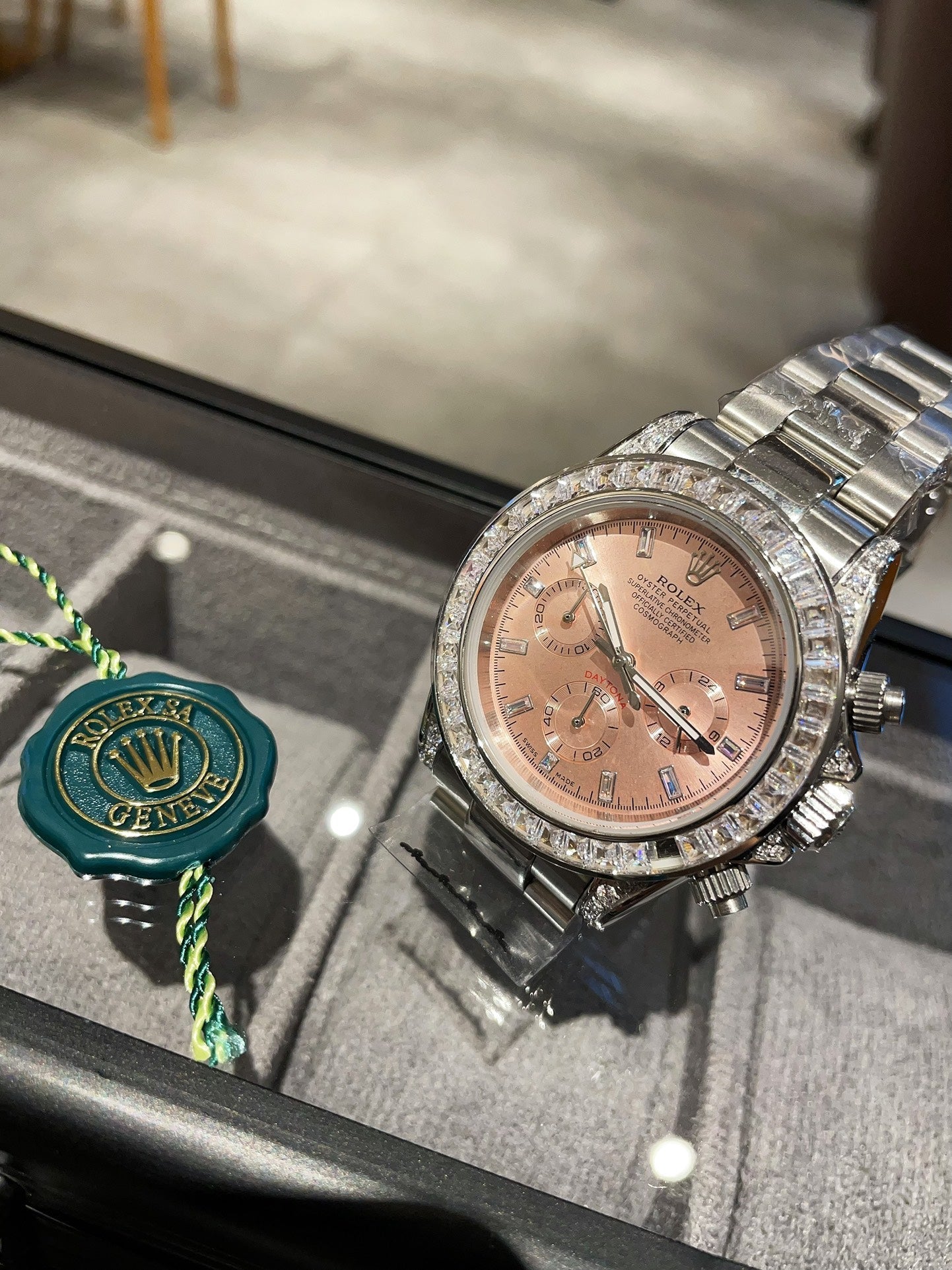 Brand new Rainbow Daytona Watch. The Rainbow Daytona is extremely rare!