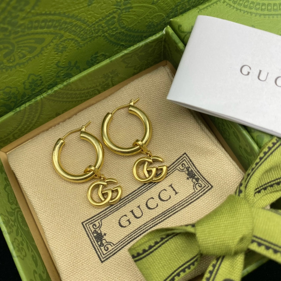 2025 Double G Drop Hoop Earrings