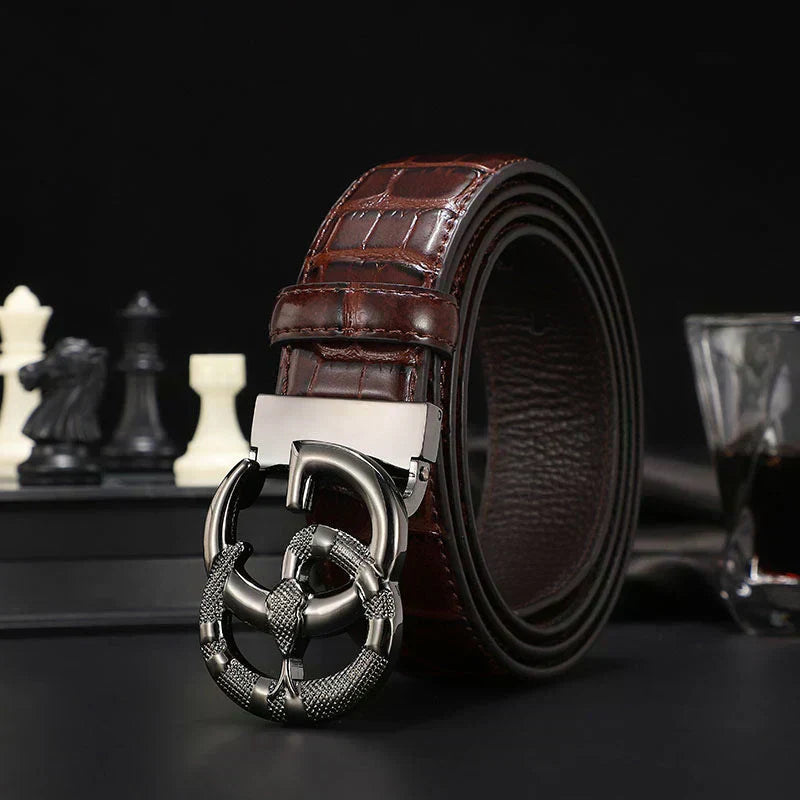 2025 3 Colors printed letter leather belt