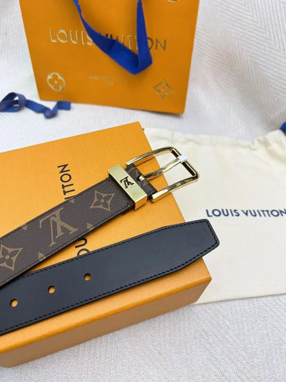 2025 Double-sided imported special fabric electroplated copper buckle belt 3.5cM