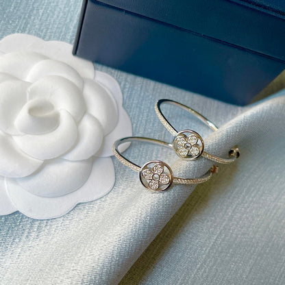 2025 Monogram Flower Diamond Earrings