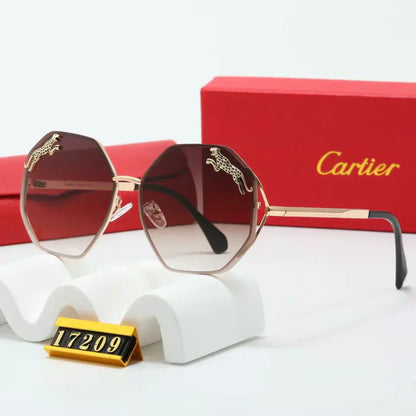 2025 Round Leopard Sunglasses 17209