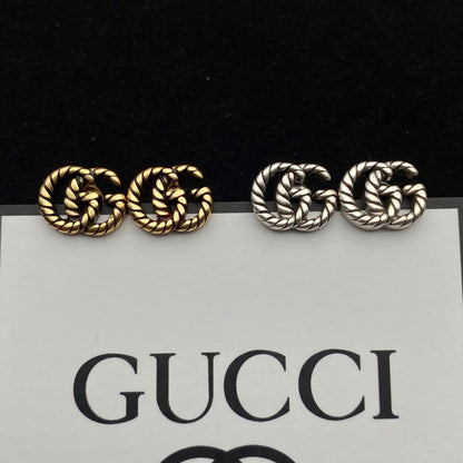 2025 Double G Thread Design Stud Earrings