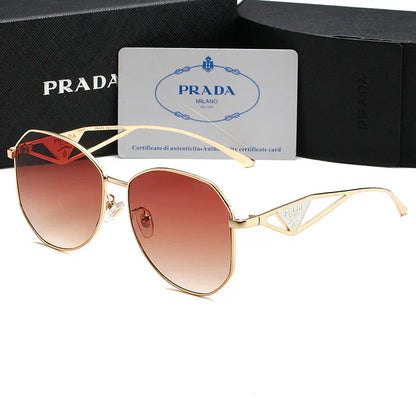 2025 Unisex Triangle Logo Metal Sunglasses