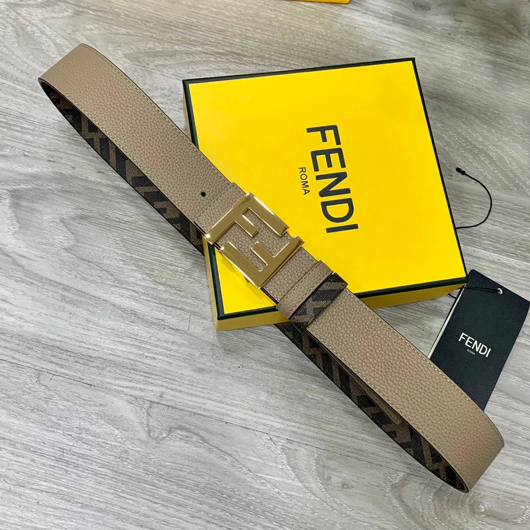 2025 Double loop reversible leather belt