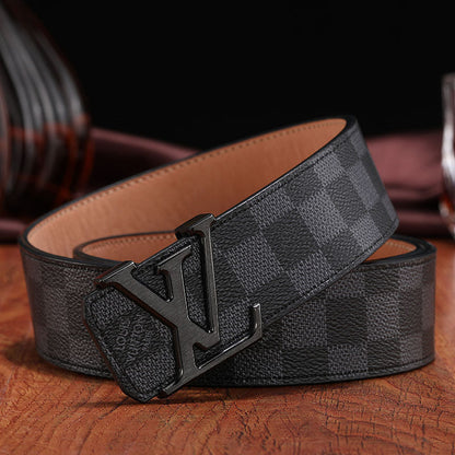 2025 3 Colors   printed letter leather belt