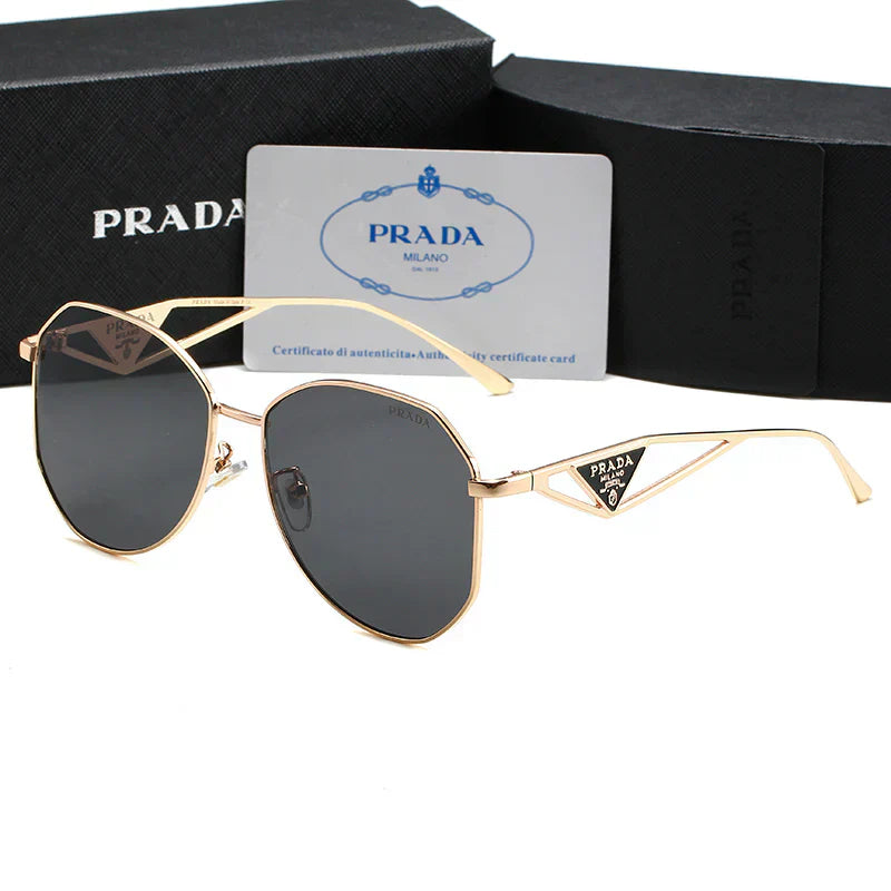 2025 Unisex Triangle Logo Metal Sunglasses