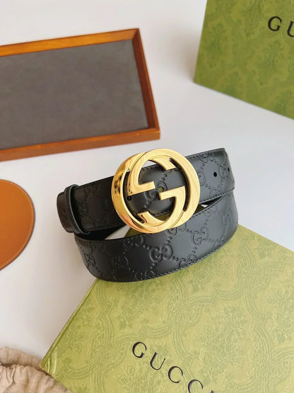 2025 First layer cowhide large flower belt width: 4.0cm