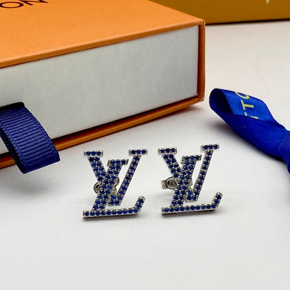 2025 Simple Crystal Diamond Letter Stud Earrings
