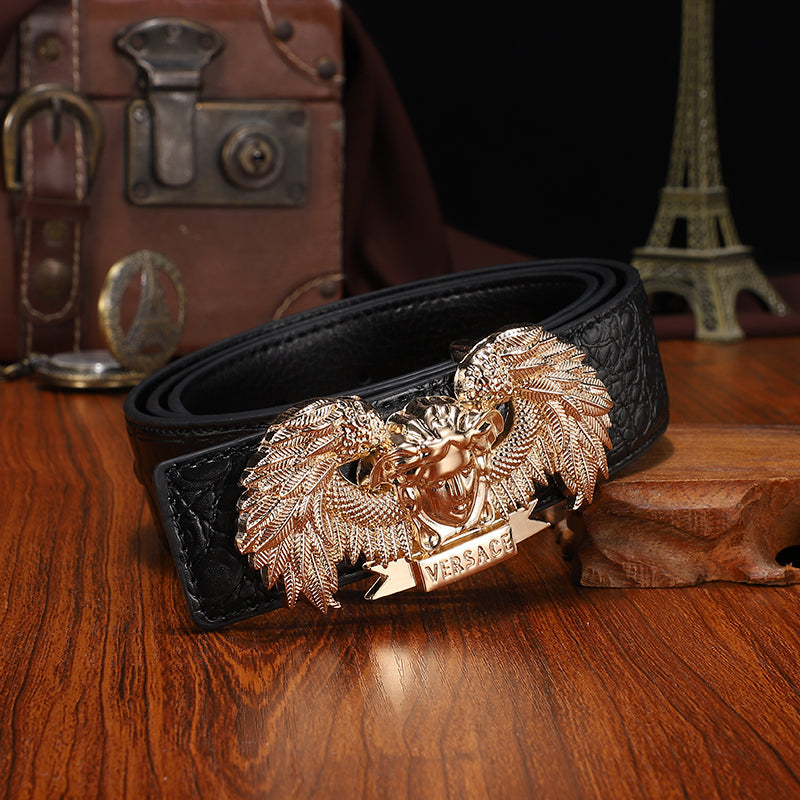 2025 Medusa Biggie Leather Fashion Belt