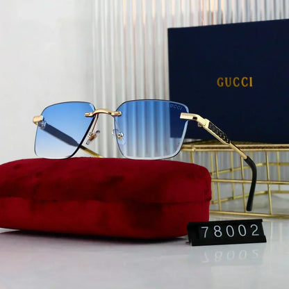 2025 Polygonal rimless cut-edge sunglasses