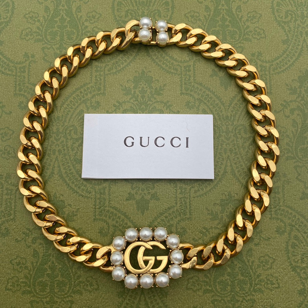 2025 Pearl Letter Bracelet Necklace Set