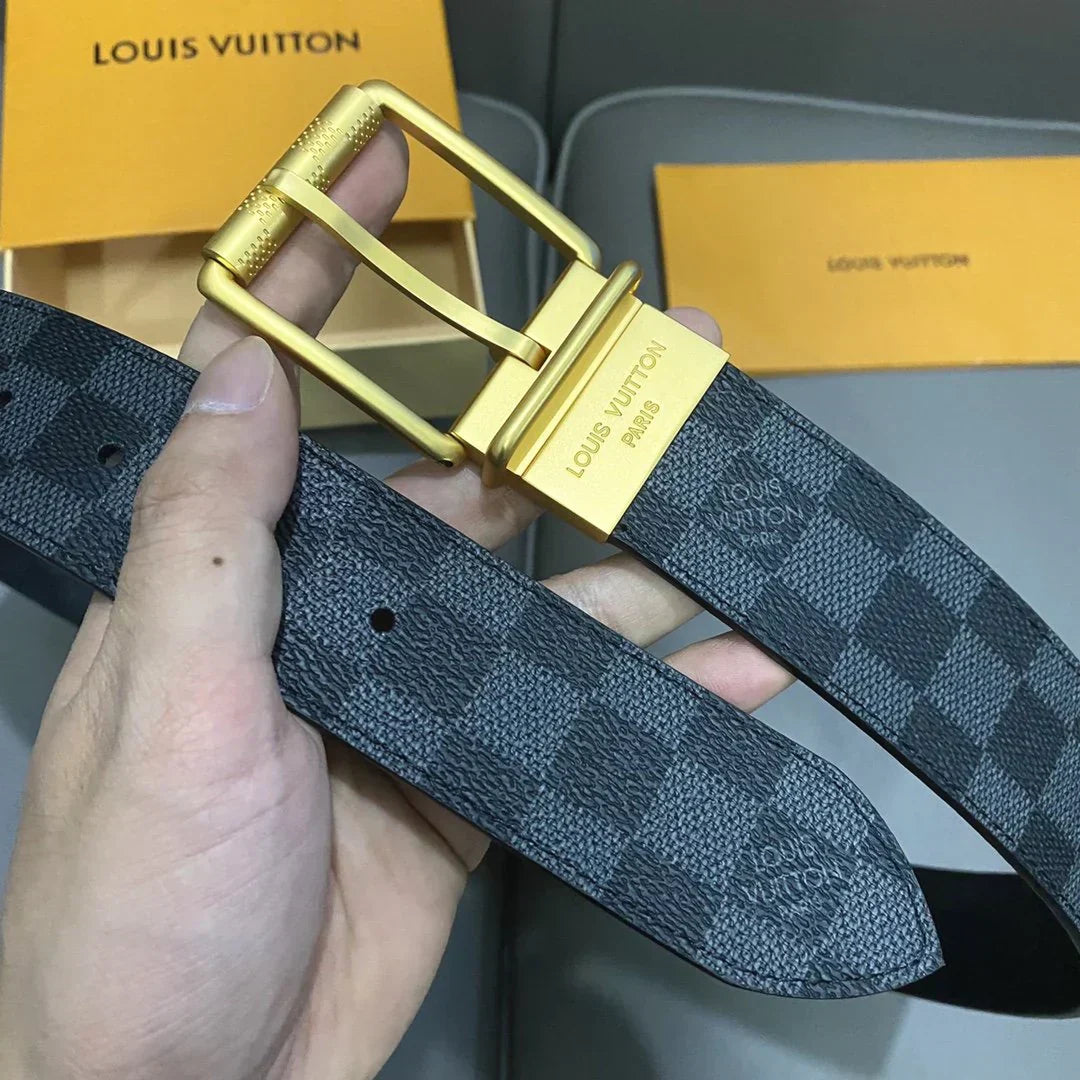 2025 Double-sided calfskin belt with pin-buckle buckle