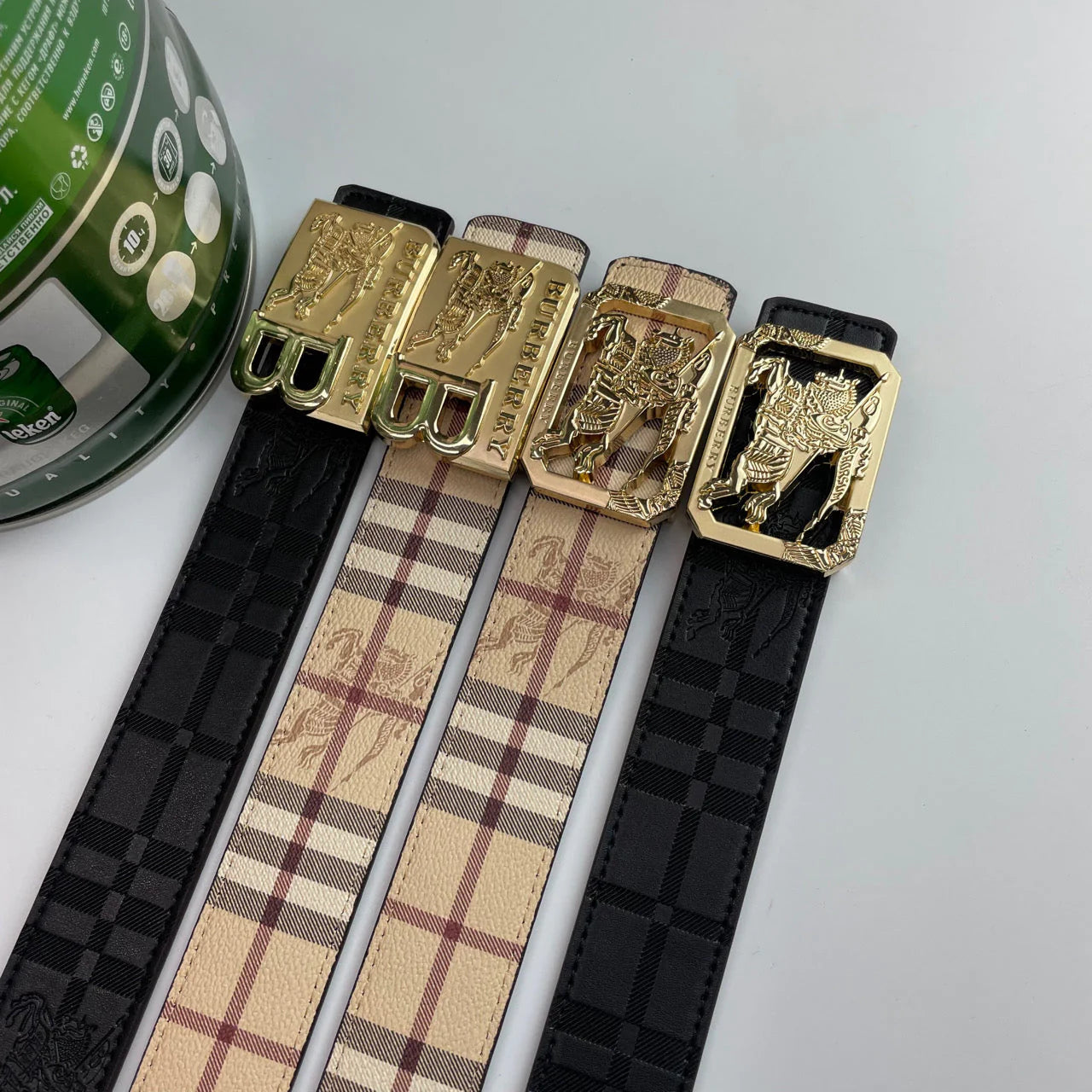 2025 4 Colors  printed letter buckle leather belt