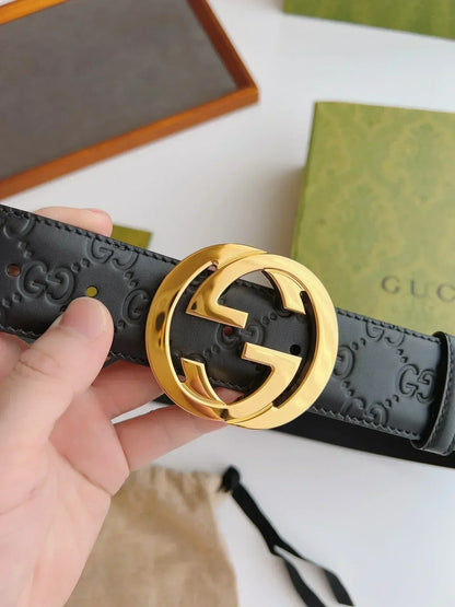 2025 First layer cowhide large flower belt width: 4.0cm