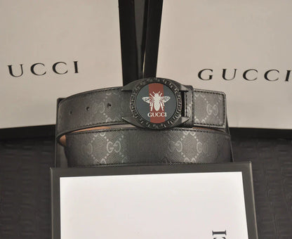 2025 2 Colors printed letter leather belt