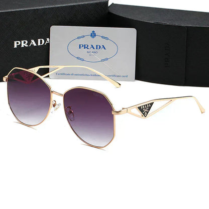 2025 Unisex Triangle Logo Metal Sunglasses