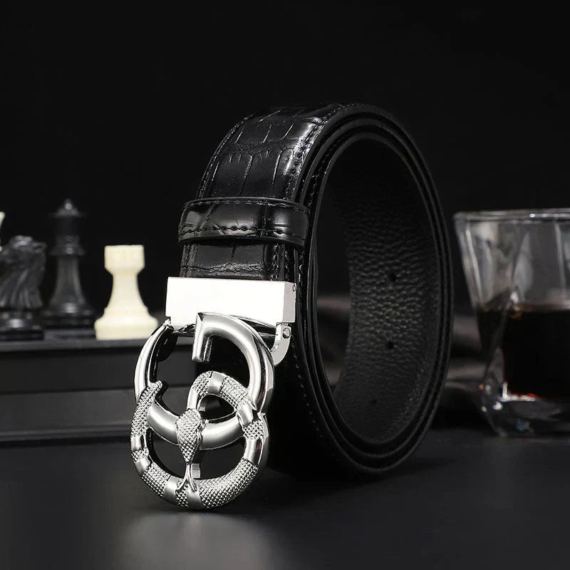 2025 3 Colors printed letter leather belt