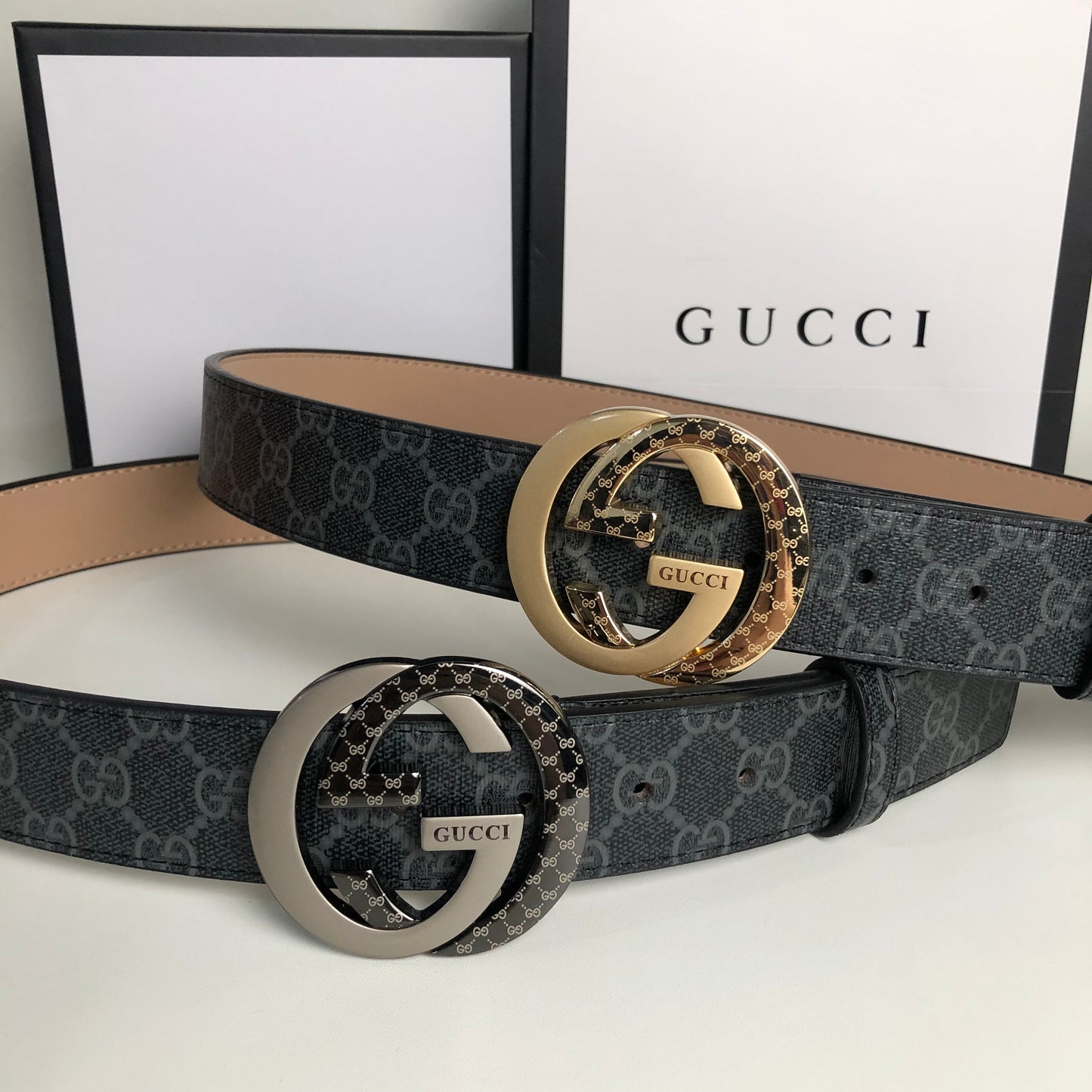 2025 3 Colors  printed letter leather belt