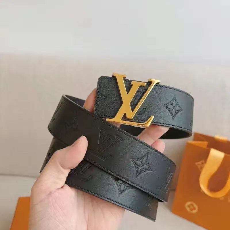 2025 2 Colors printed letter leather belt