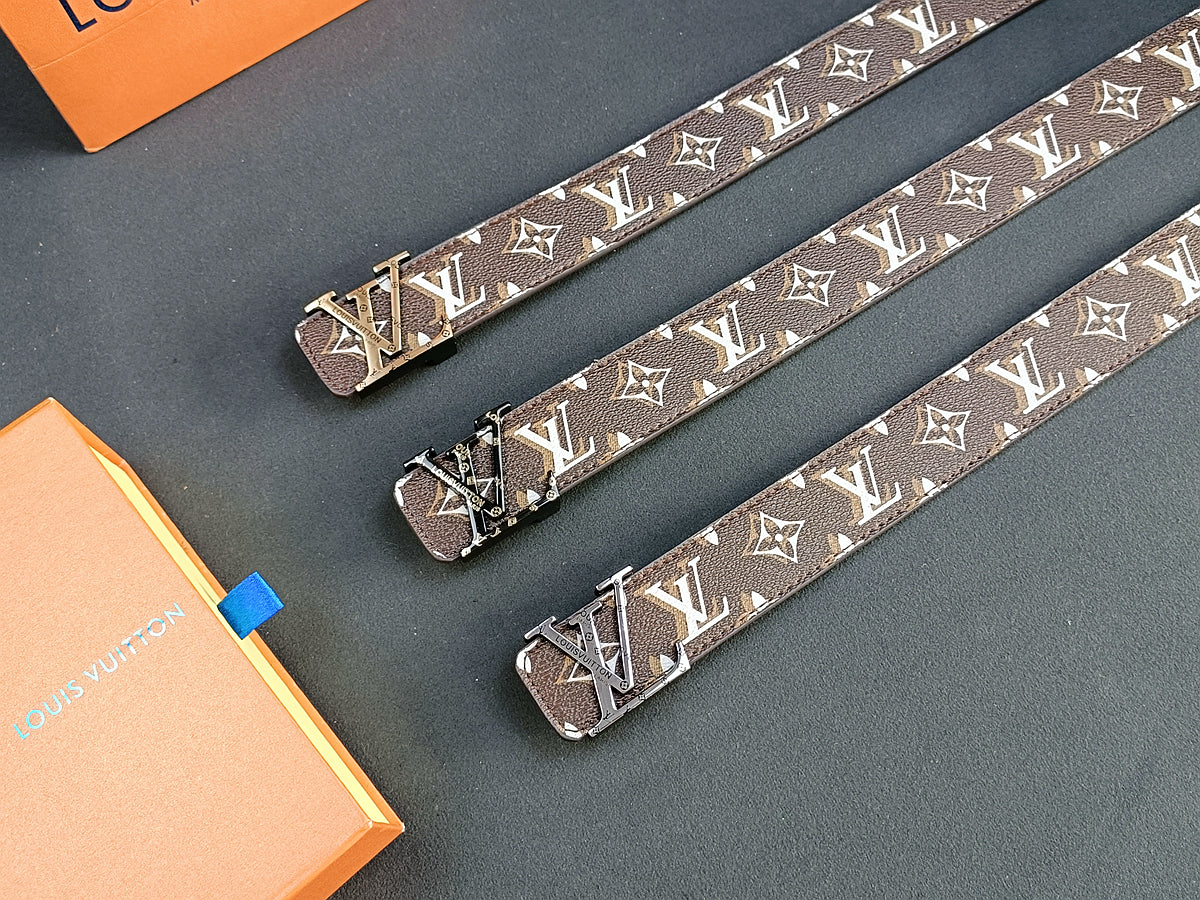 2025 belt 3 Colors four-leaf clover double shadow printed belt