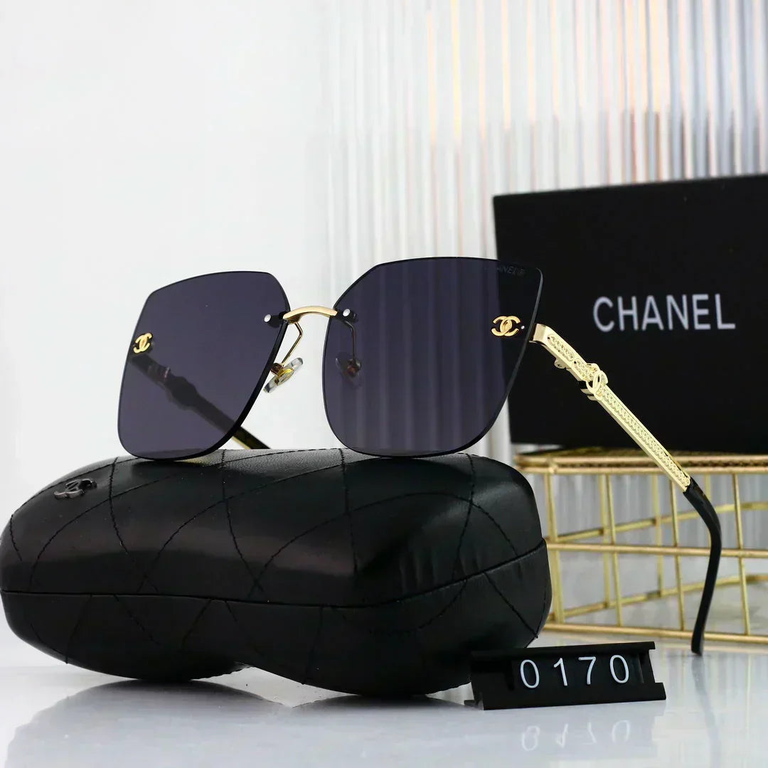 2025 Polygonal rimless cut-edge sunglasses