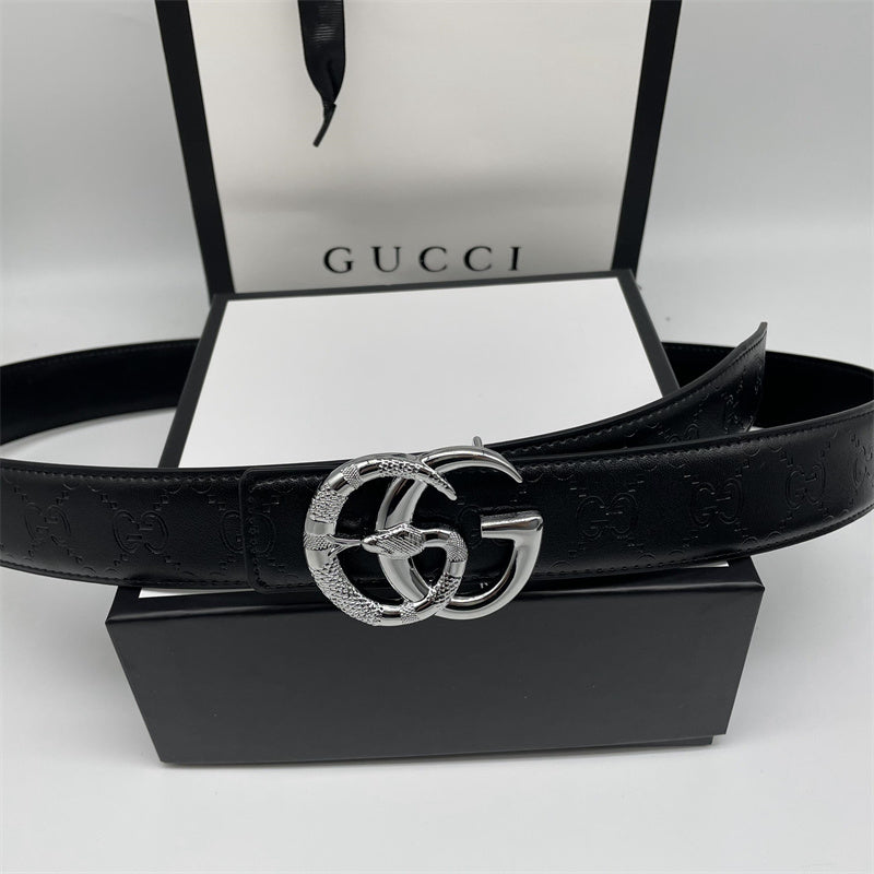 2025  Printed Letter Leather Belt