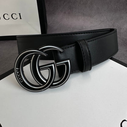2025 2 Colors  printed letter leather belt