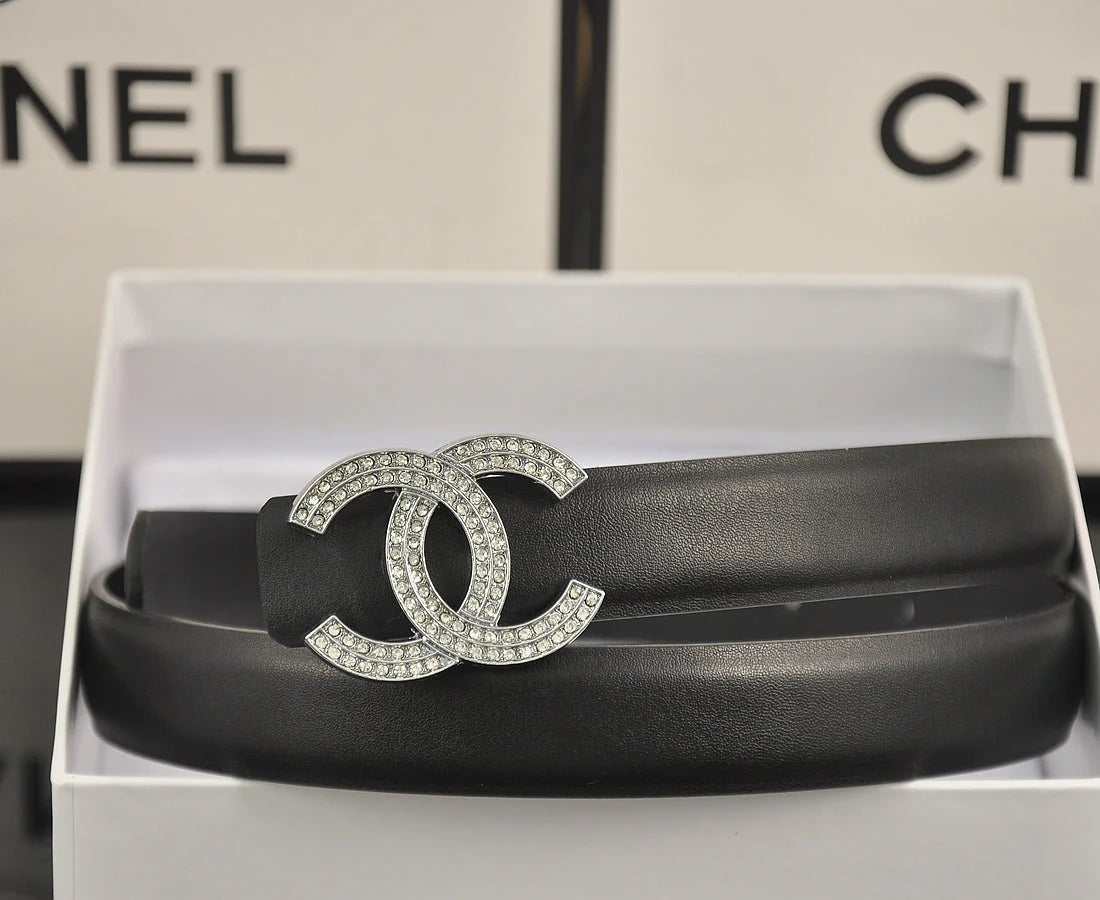 2025 6 color  double C pearl rhinestone belt