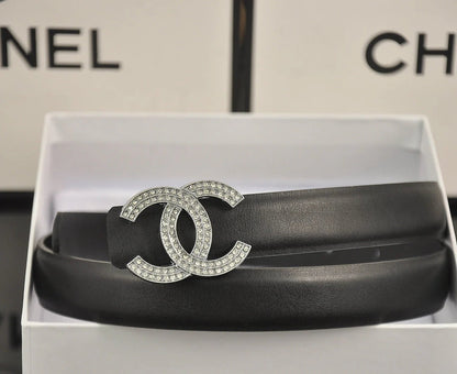 2025 6 color  double C pearl rhinestone belt