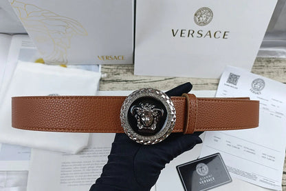 2025 4 Colors  lion head double-sided lychee pattern belt
