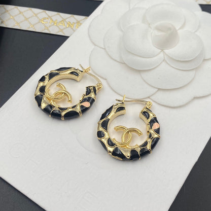 2025 Vintage Black Hoop Earrings