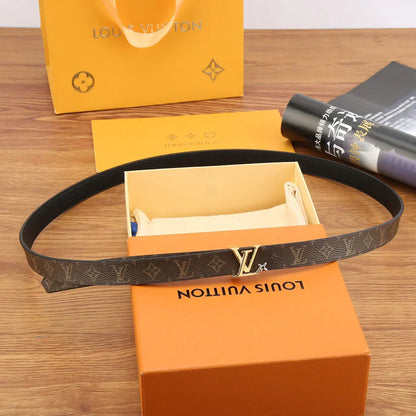 2025 Reversible Solid Calfskin Belt Width 2.0cm