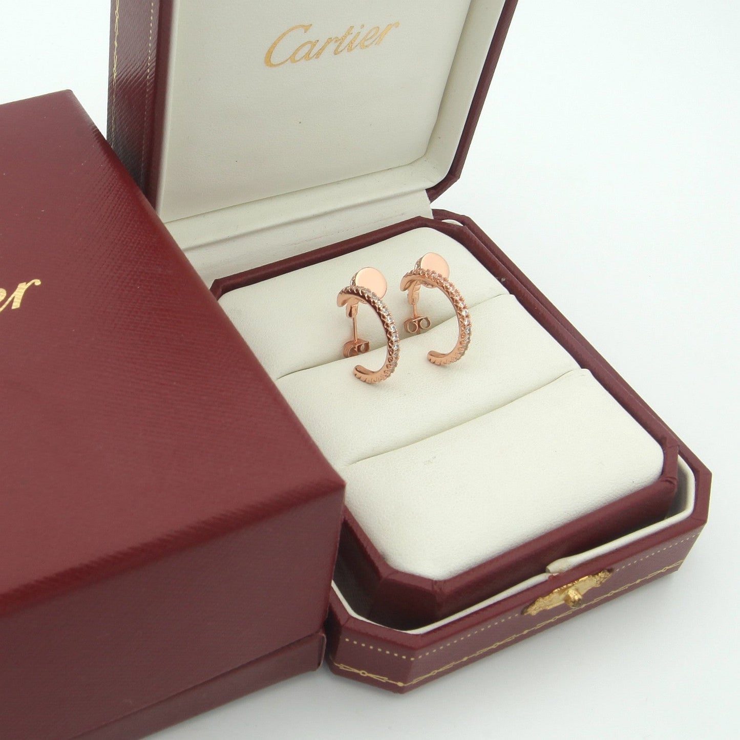 2025 Full Diamond Nail Earrings
