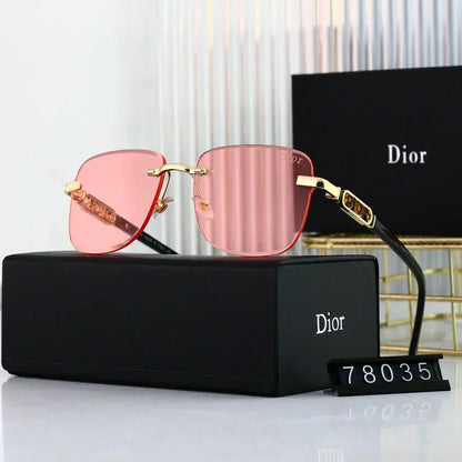 2025 Polygonal rimless cut-edge sunglasses