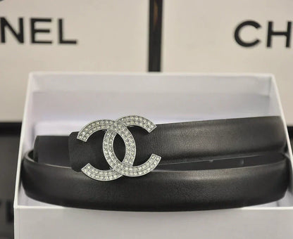2025 6 color double C pearl rhinestone belt