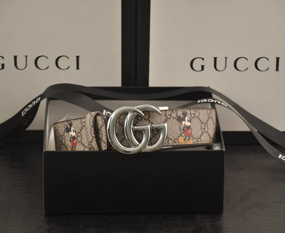 2025 3-color  double G Mickey Mouse print belt