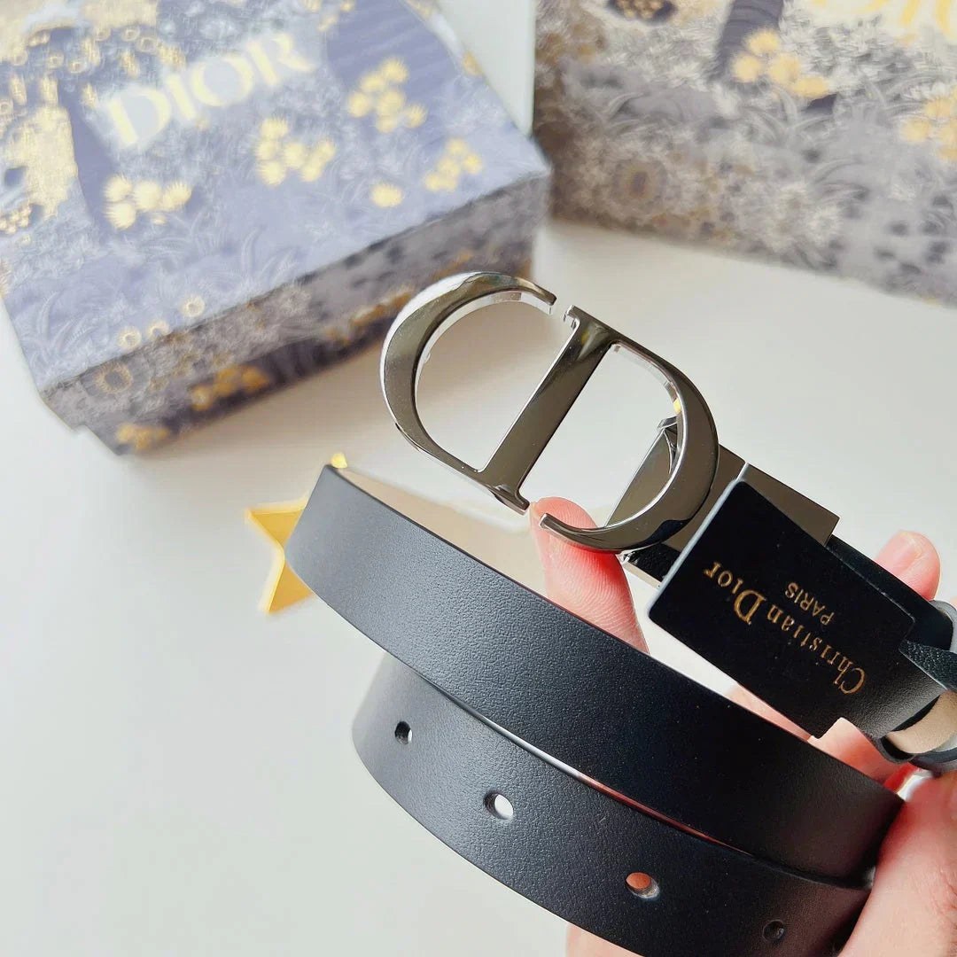 2025 Belt in gold-finish metallic calfskin