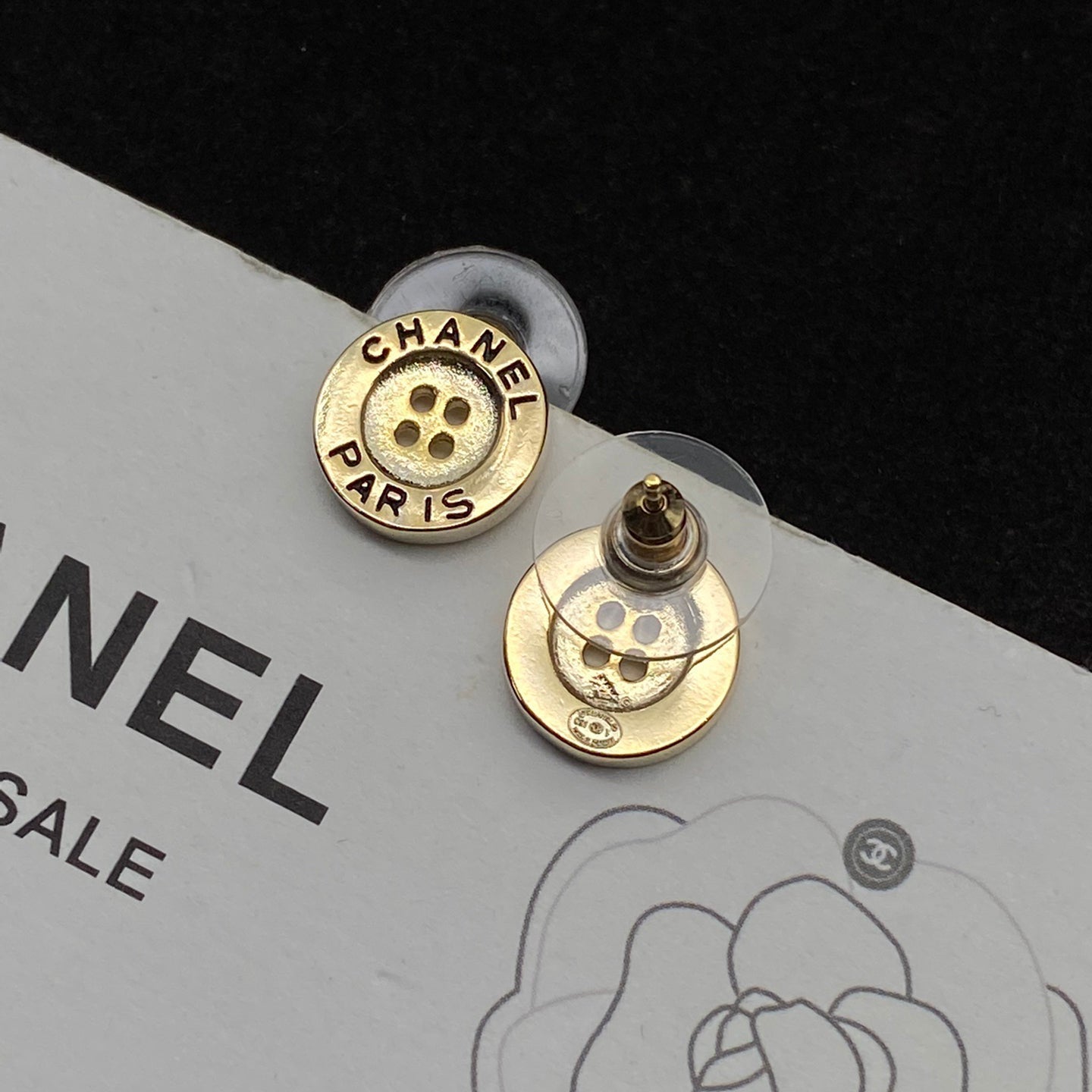 2025 Creative Logo Engraved Button Stud Earrings